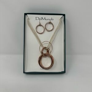Gold Tone Necklace and Earring Set